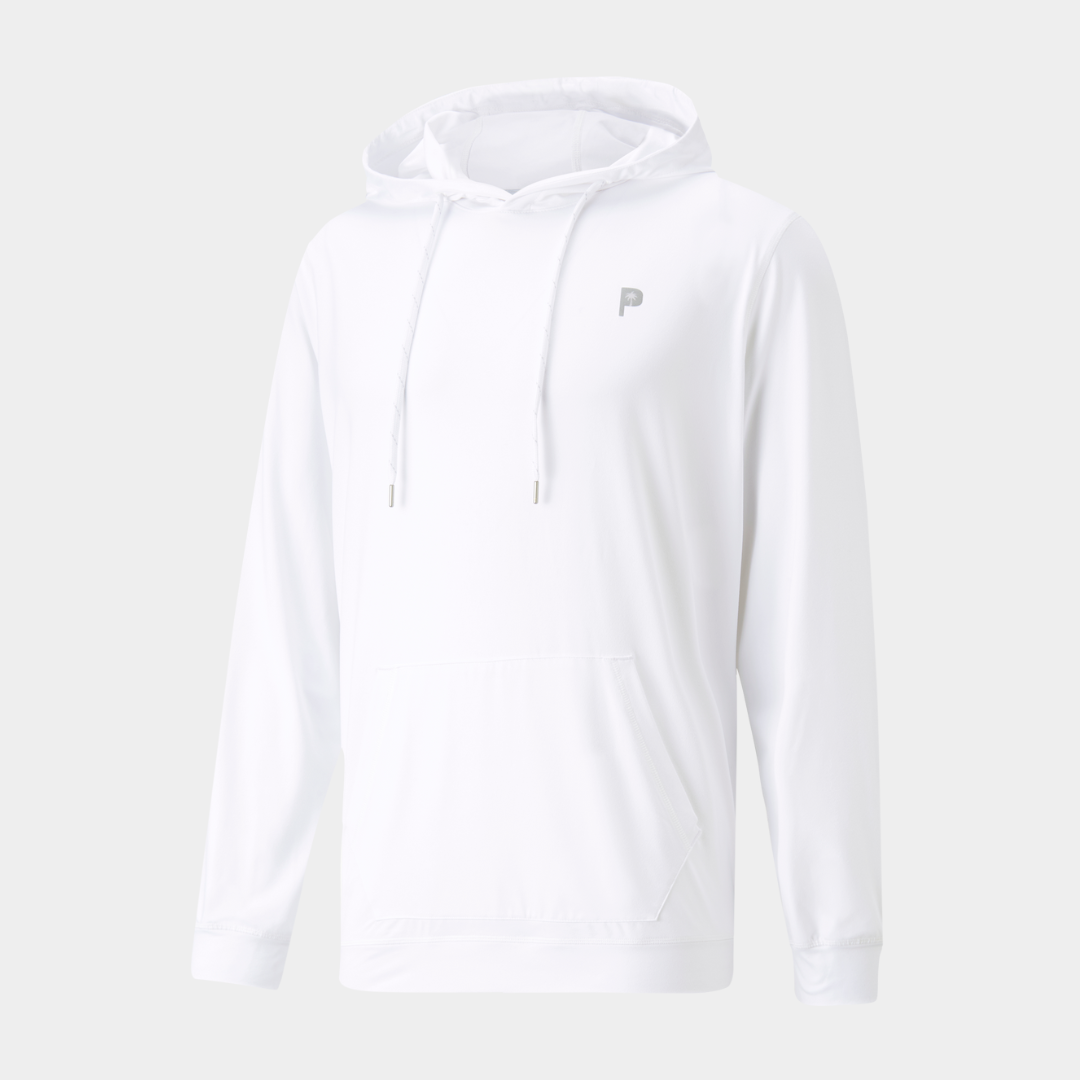 Grey deals and white puma hoodie