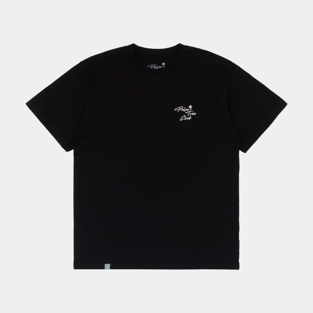 Palm Tree Club Script Tee