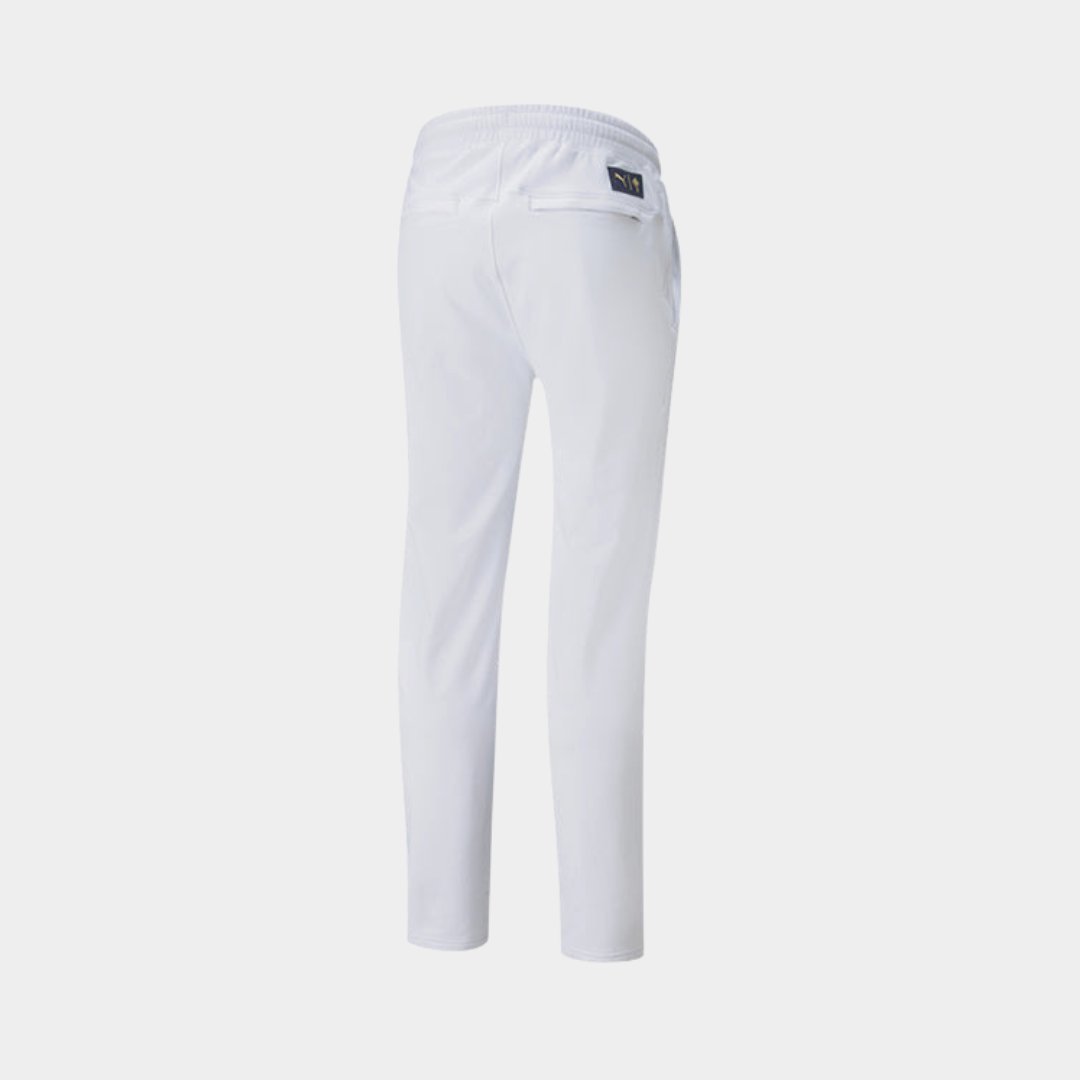 Puma joggers white stripe on sale