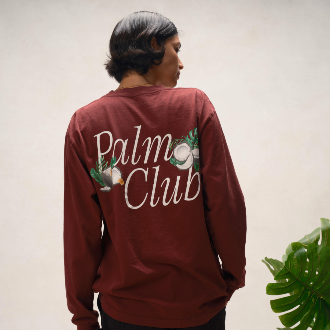 Palm Club Coconut LS Tee