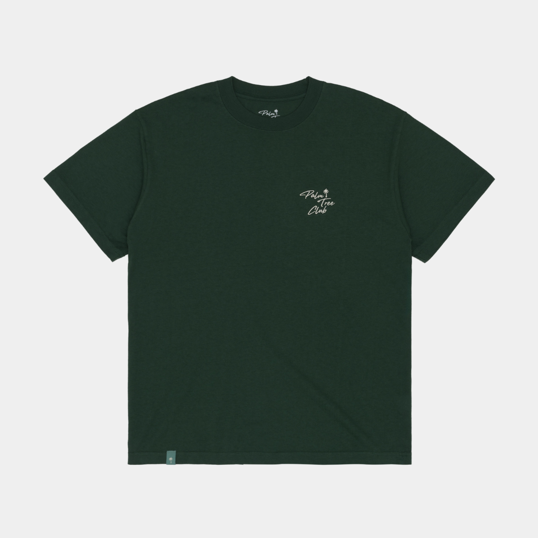 Palm Tree Club Script Tee