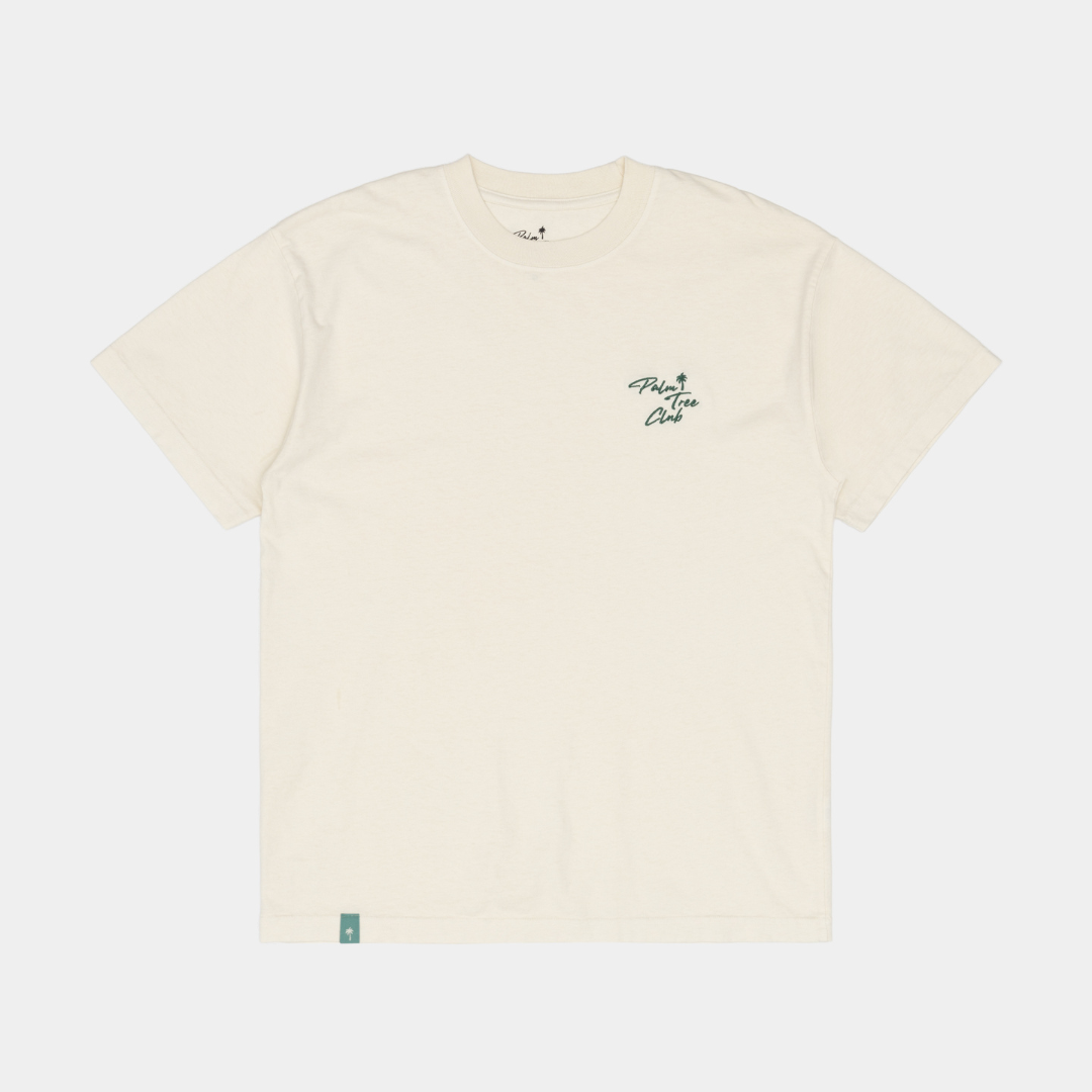 Palm Tree Club Script Tee