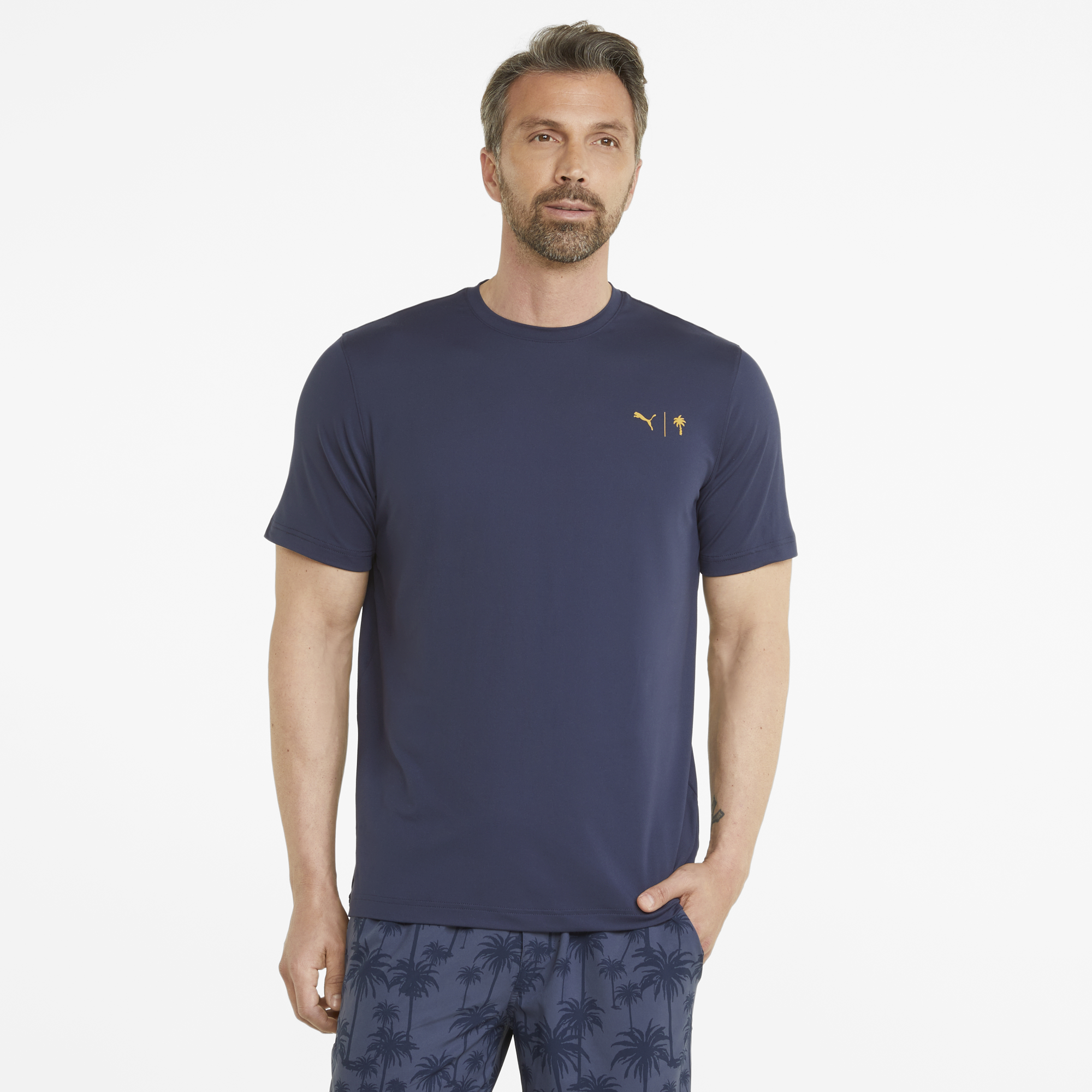 PUMA X PTC Palm Golf T-shirt Navy Blazer