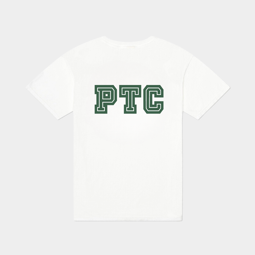 White Logo Tee